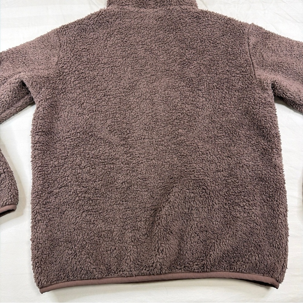 Patagonia Sherpa Fleece Hoodie Pullover Mens Small Brown 1/2 Zip - Picture 10 of 14